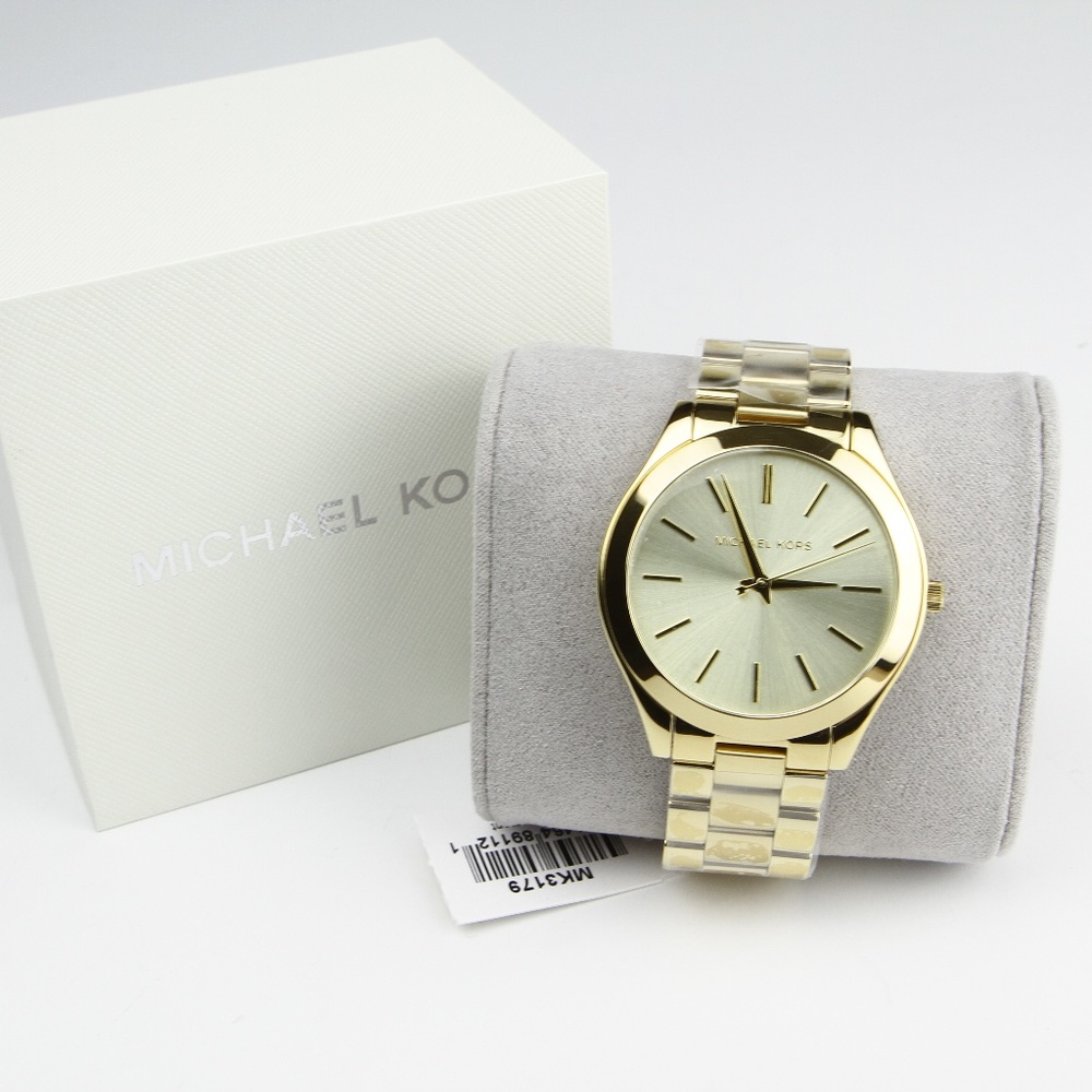 NWT Authentic Michael Kors Gold Runway Watch - Picture 5 of 5